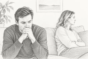 Anxiety in a relationship causing emotional distance between partners